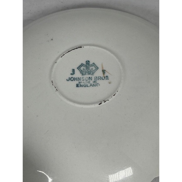 Antique Johnson Bros Tea Cup & Saucer Floral, Blackberries, Raspberries, Regency - Picture 6 of 6